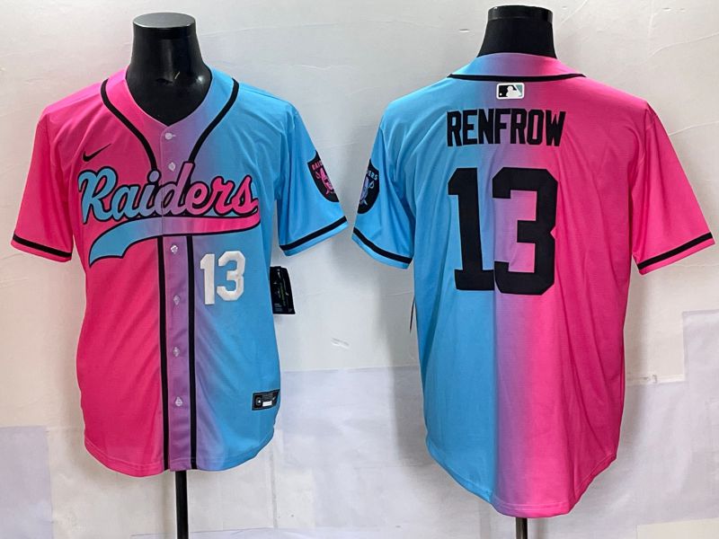 Men 2025 Oakland Raiders #13 Renfrow Blue pink Nike Limited NFL Jersey 005->oakland raiders->NFL Jersey